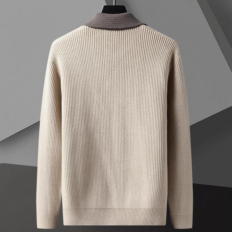 Men’s Handmade Two-Tone Knit Cardigan