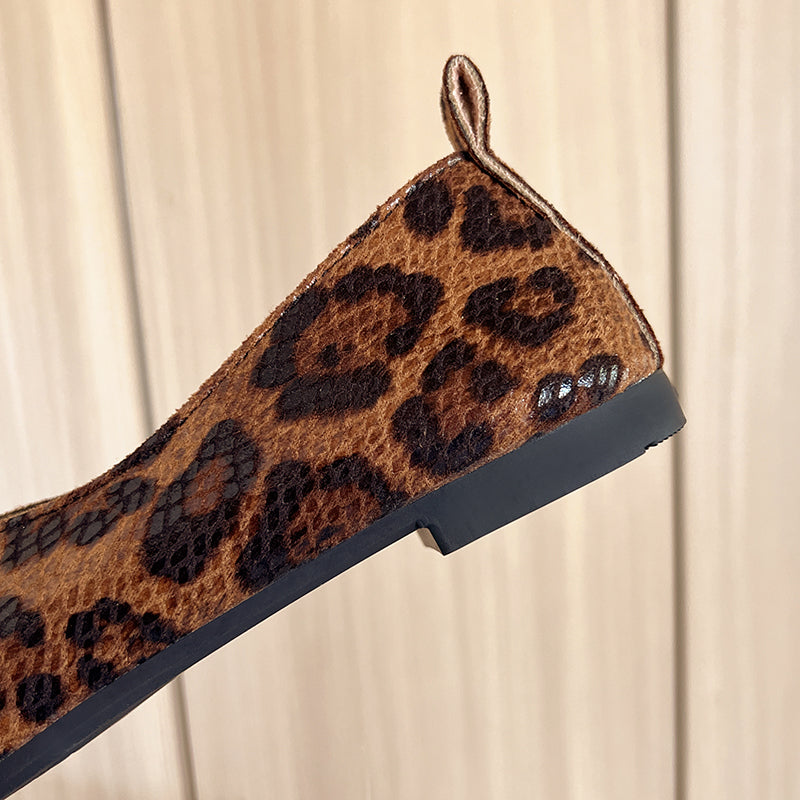 Women’s Animal Print Vegan Leather Ballet Flats