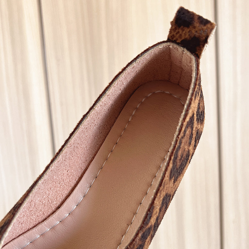 Women’s Animal Print Vegan Leather Ballet Flats
