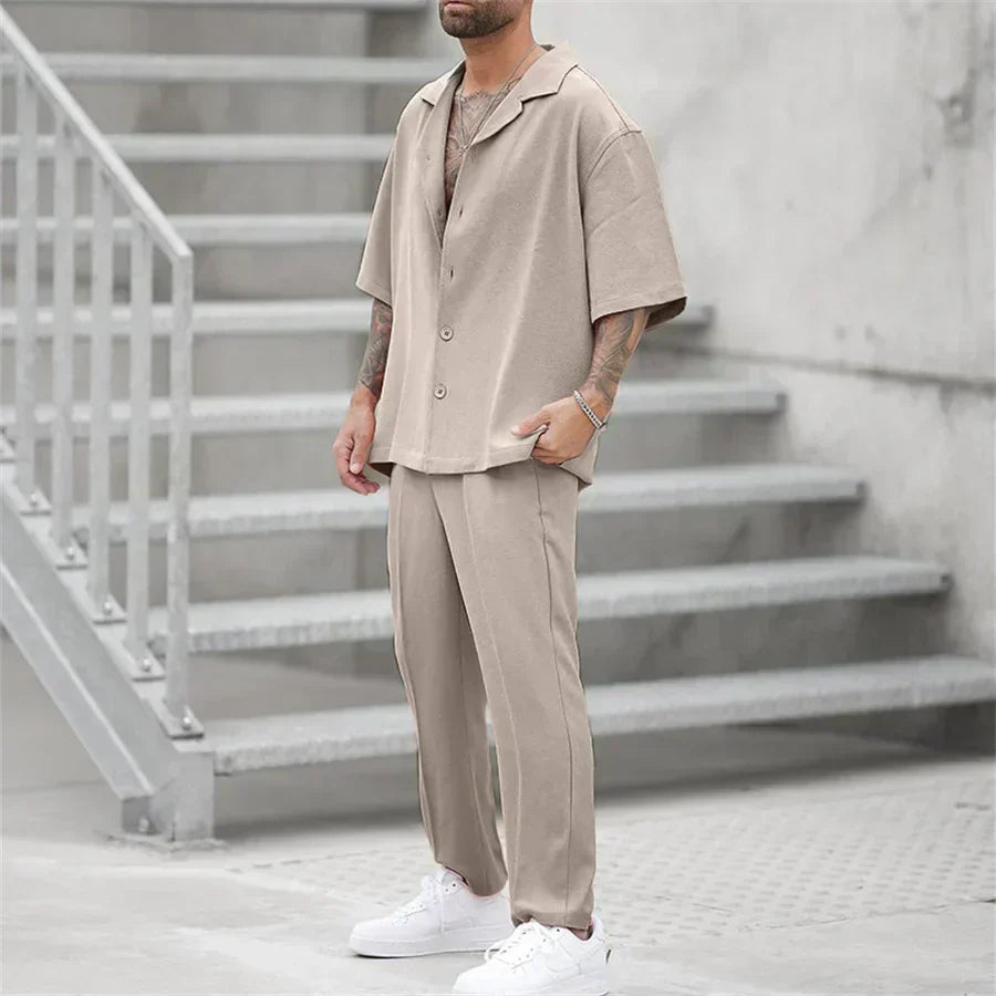 Men’s Lightweight Straight-Leg Summer Set