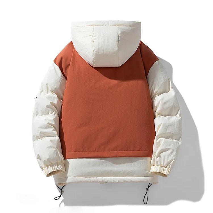 Men’s Puffer Jacket with Adjustable Hood, Autumn Down