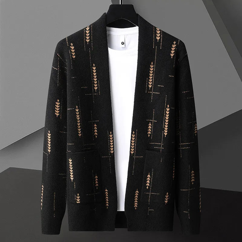 Men’s Heritage Pattern Button-Front Cardigan