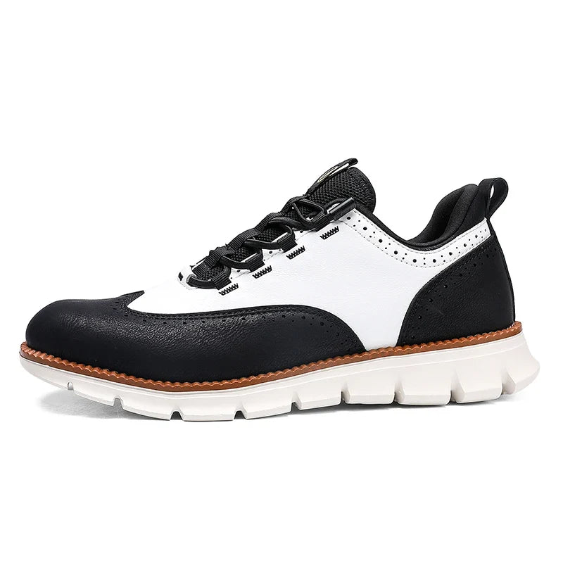 Sneakers in Premium Leather with Orthopaedic Insole and Cushioned Sole