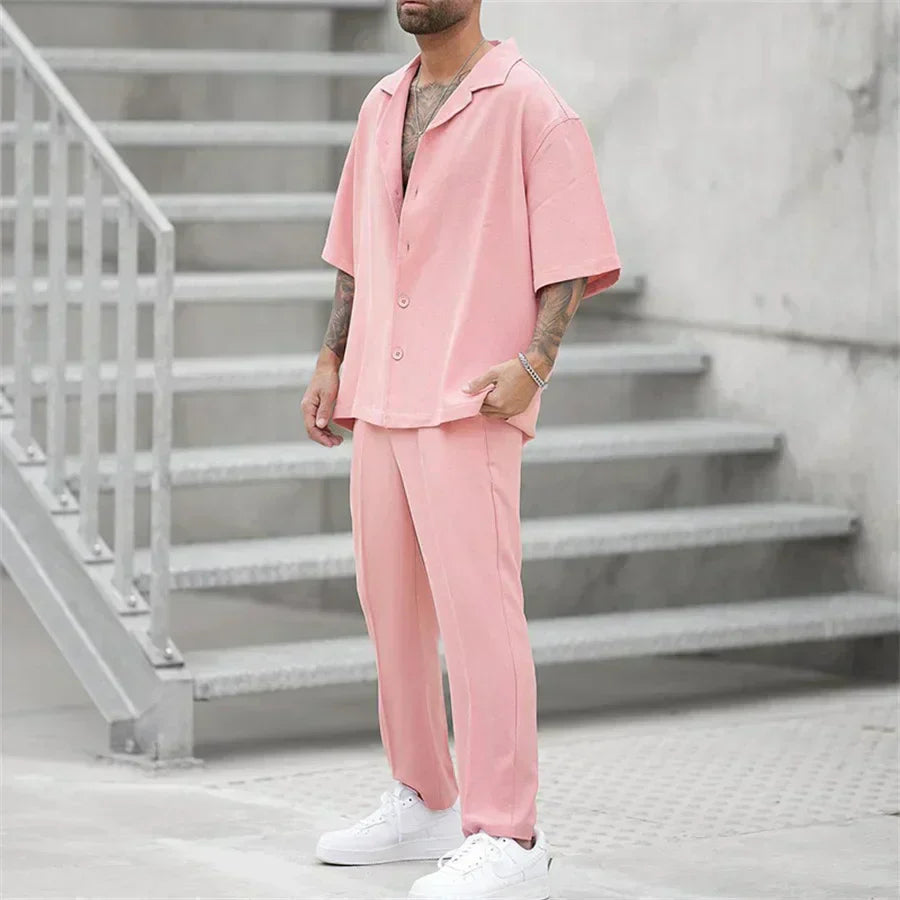 Men’s Lightweight Straight-Leg Summer Set