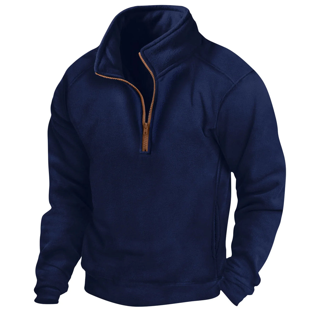 Men’s Fleece Quarter Zip High Neck Sweater