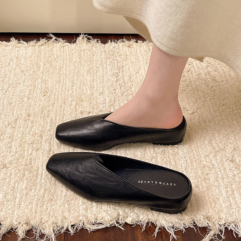Women’s Square Toe Slip-On Mules