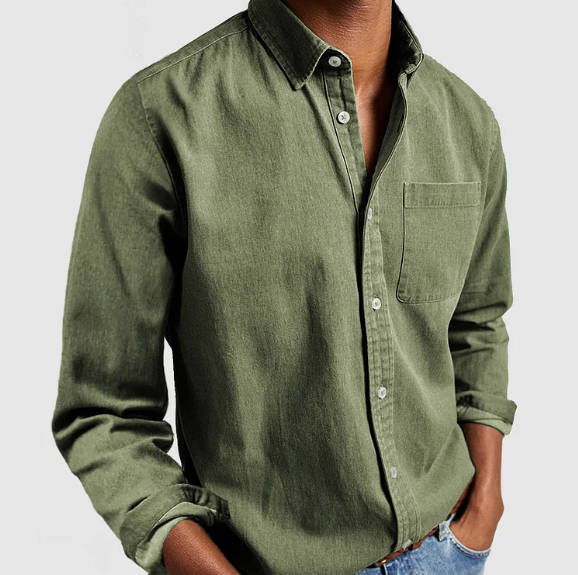 Classic Men’s Button-Down Long Sleeve Shirt
