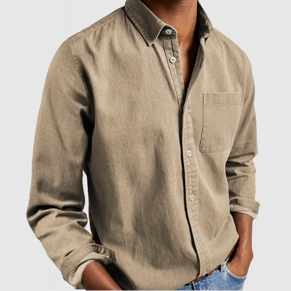 Classic Men’s Button-Down Long Sleeve Shirt
