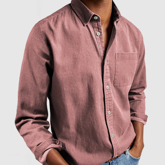 Classic Men’s Button-Down Long Sleeve Shirt