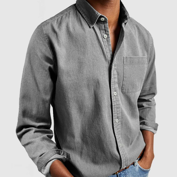 Classic Men’s Button-Down Long Sleeve Shirt