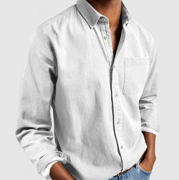 Classic Men’s Button-Down Long Sleeve Shirt