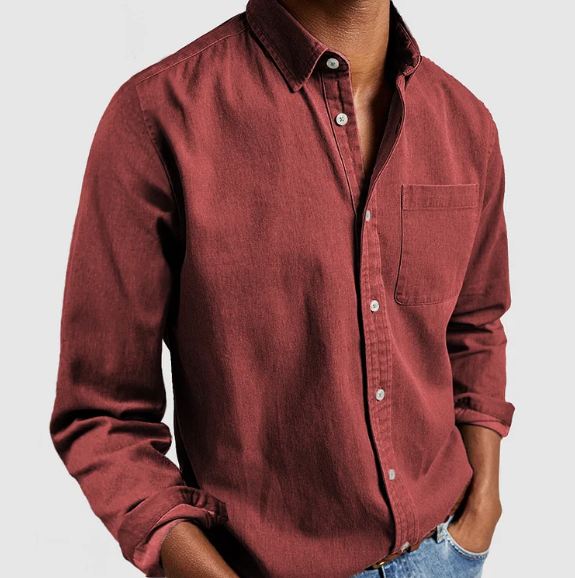 Classic Men’s Button-Down Long Sleeve Shirt