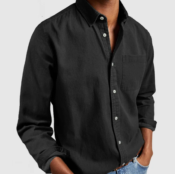 Classic Men’s Button-Down Long Sleeve Shirt
