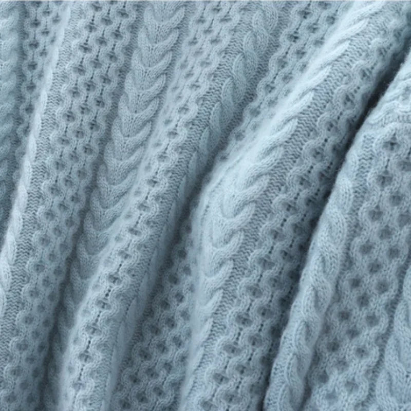 Women’s Turtleneck Sweater with Cable Knit Design