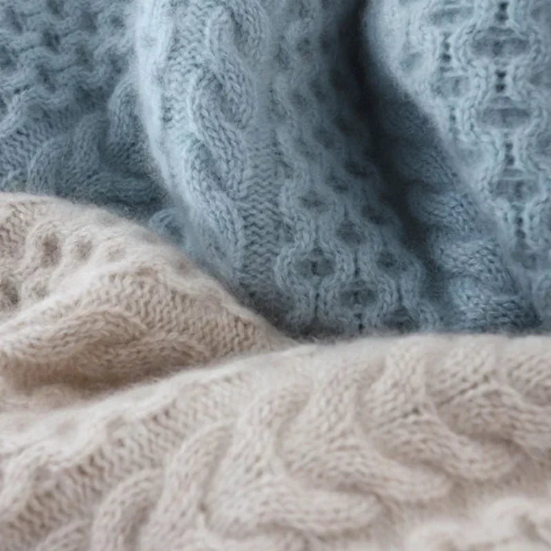 Women’s Turtleneck Sweater with Cable Knit Design