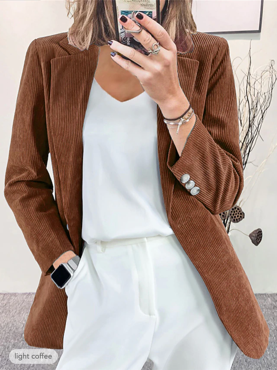 Elegant Tailored Corduroy Blazer