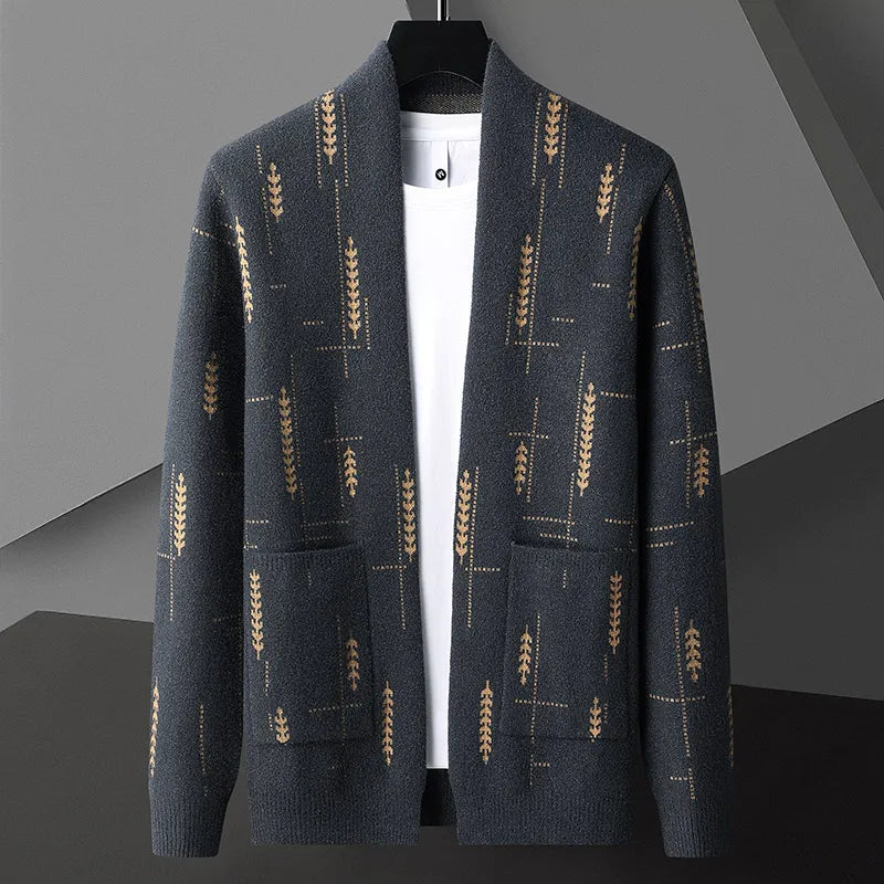 Men’s Heritage Pattern Button-Front Cardigan