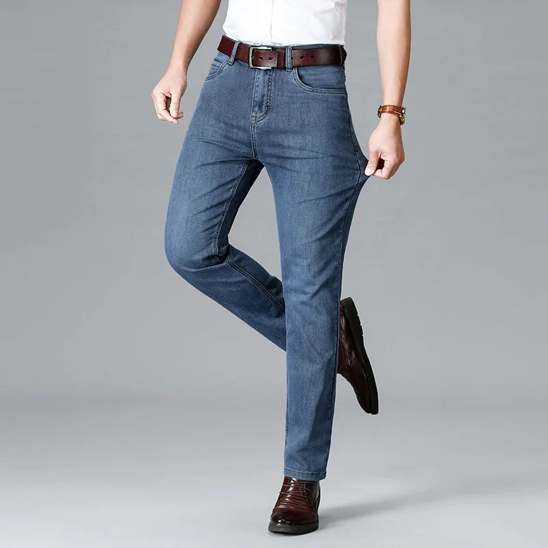 Men's Slim-Fit Jeans in Stretch Dark Denim