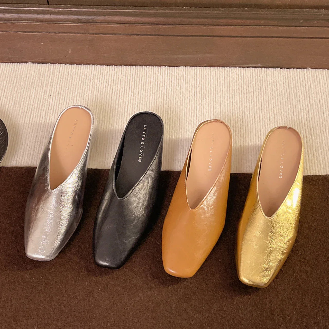 Women’s Square Toe Slip-On Mules