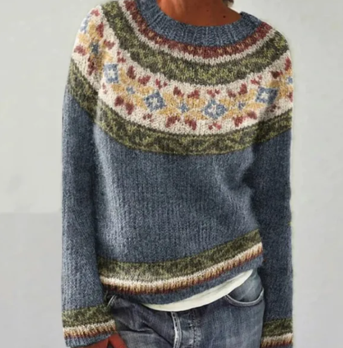 Frosted Fair Isle Comfort Sweater
