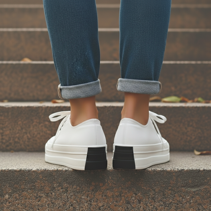 Women’s Orthopedic Platform Sneakers in Canvas Fabric