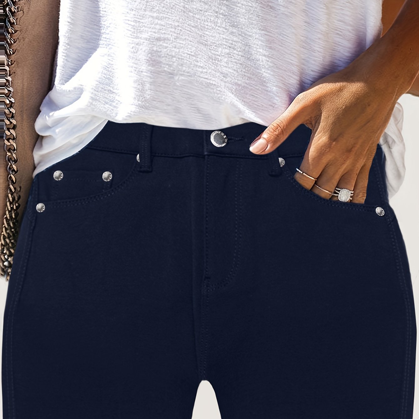 Comfortable High Waist Stretch Skinny Jeans