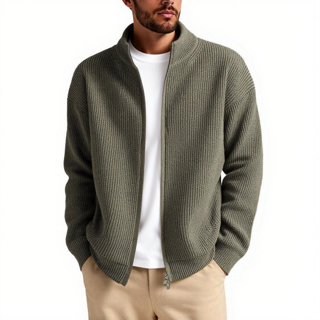 Men’s Open-Front Relaxed Fit Knit Cardigan