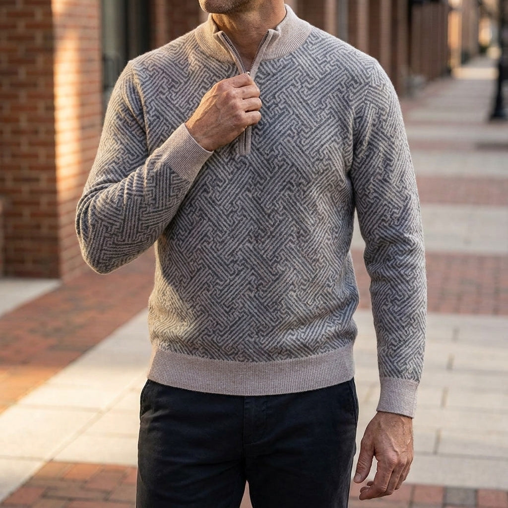 Men’s Merino Wool Quarter Zip Sweater