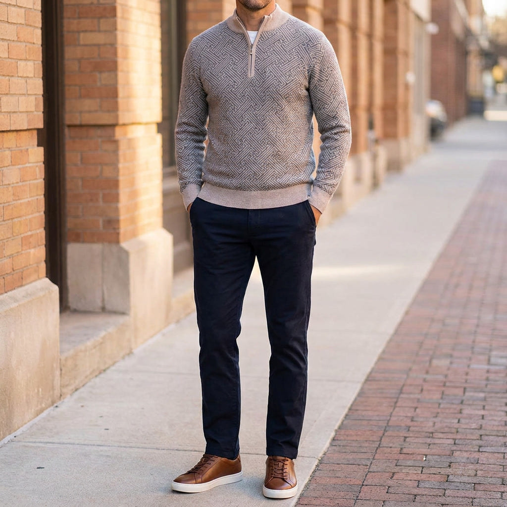 Men’s Merino Wool Quarter Zip Sweater