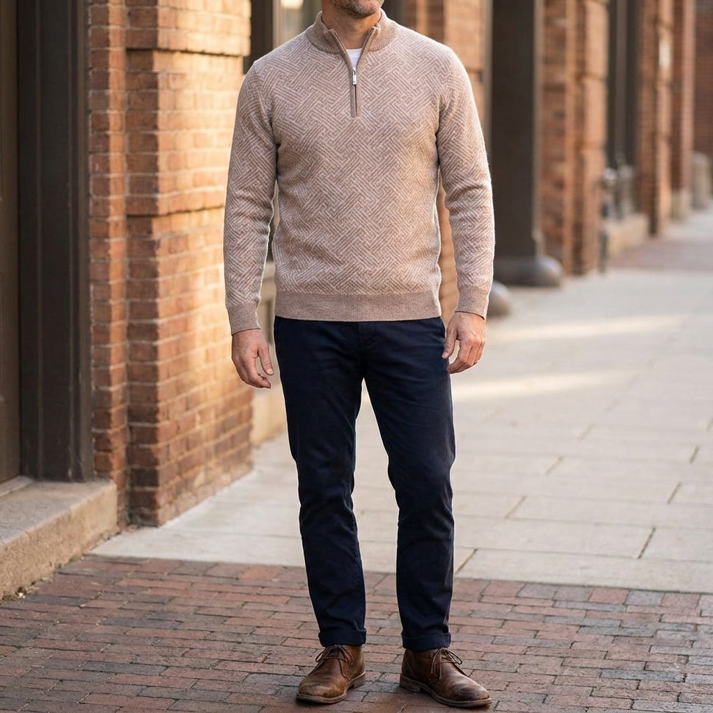 Men’s Merino Wool Quarter Zip Sweater