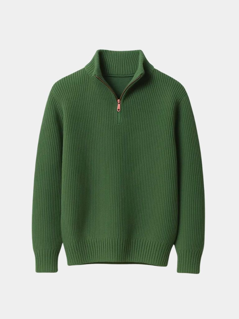 Liam Quarter Zip Sweater Mens Ribbed