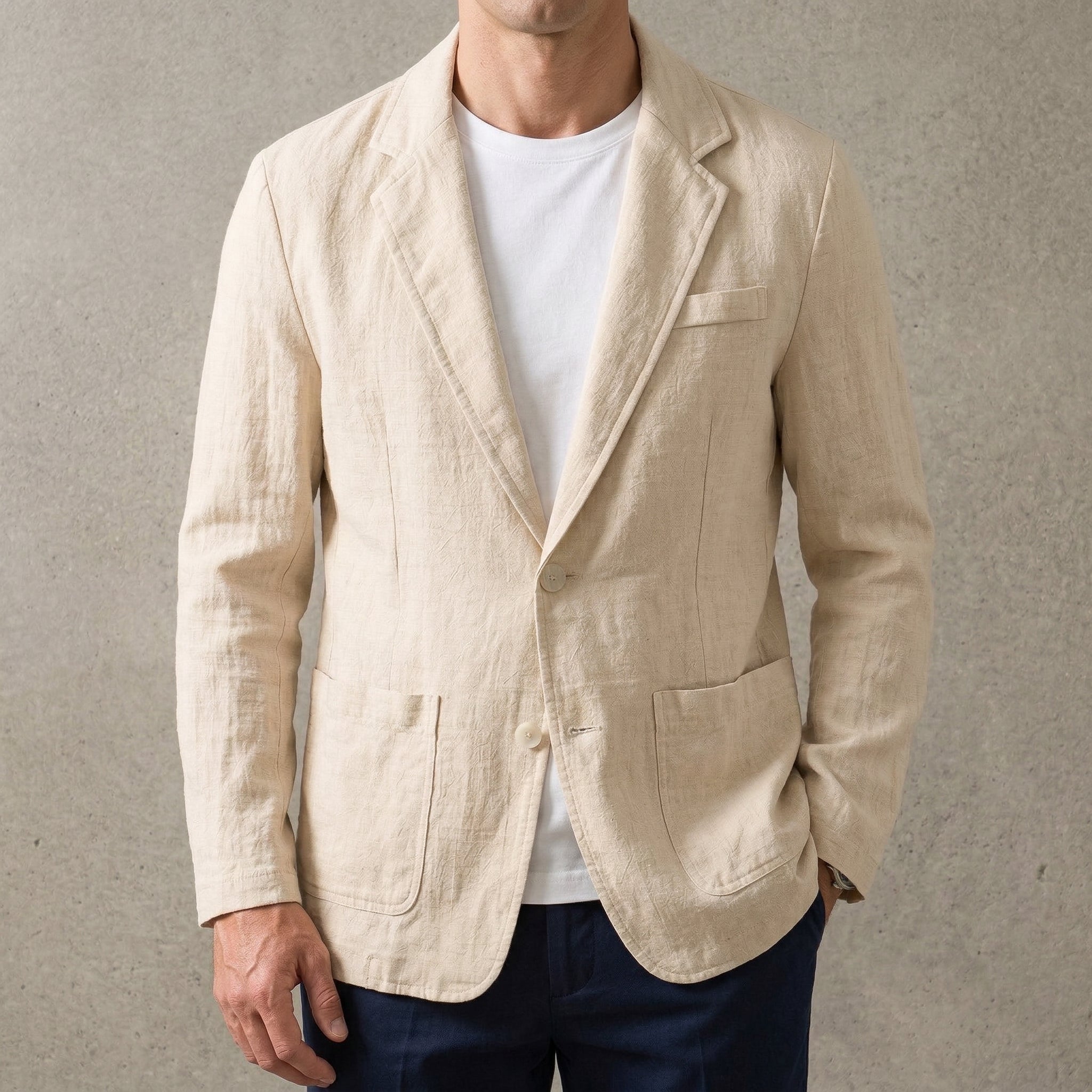Elegant Men’s Linen Blazer