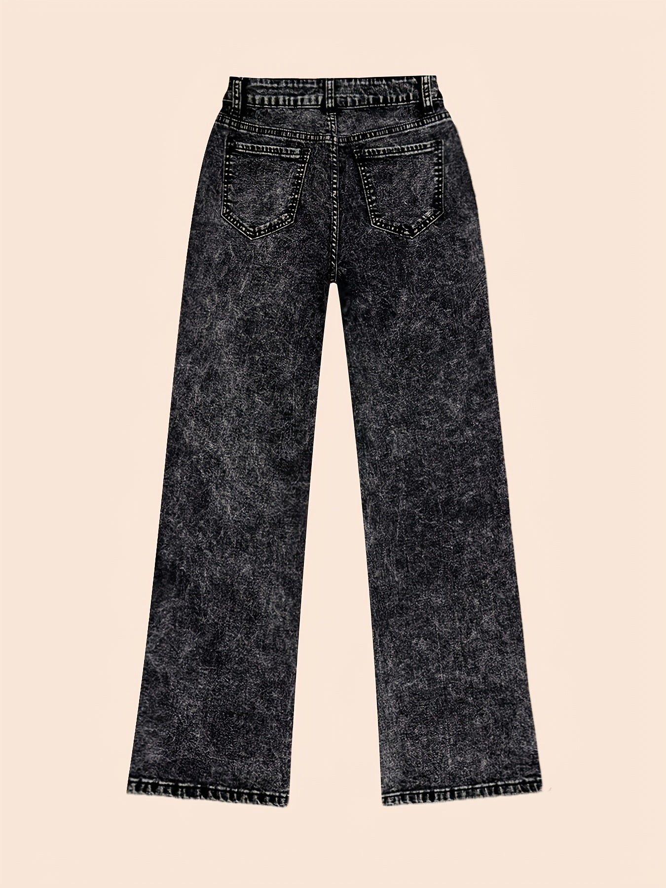 Washed High Waist Baggy Jeans