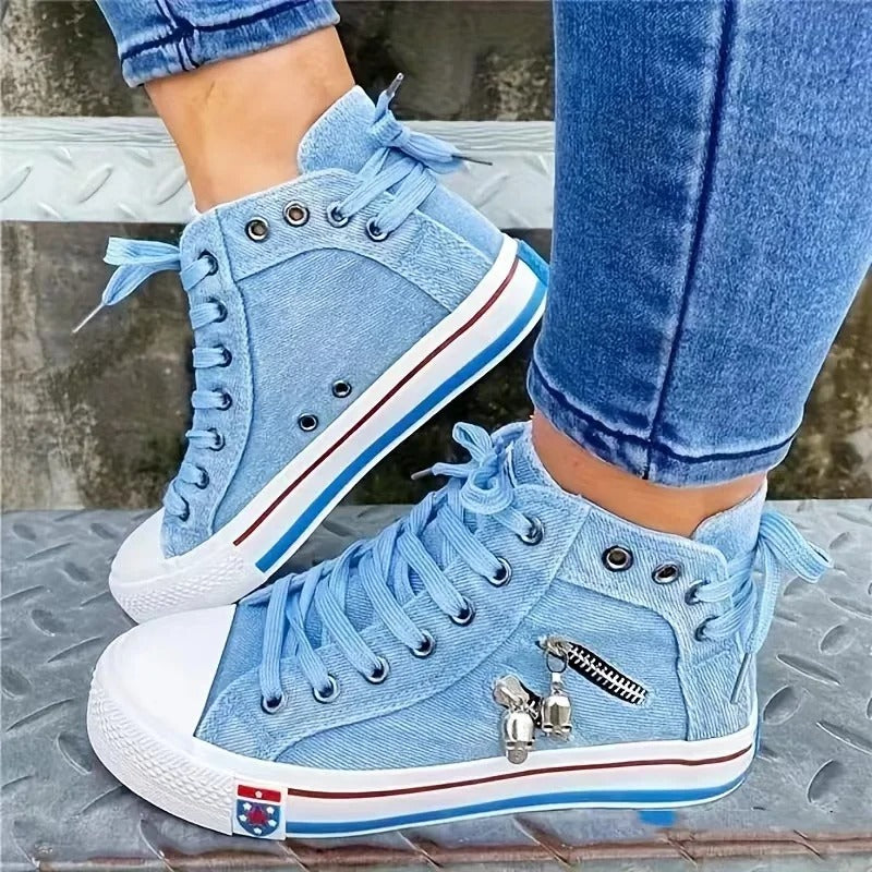 Women’s Orthopedic Denim Sneakers with Urban Design