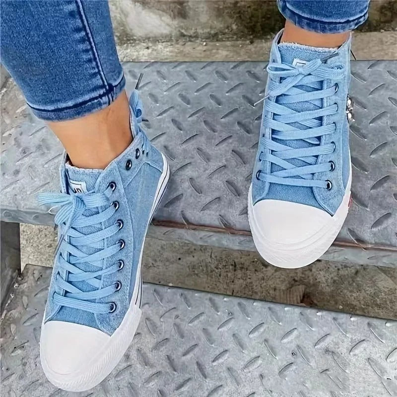 Women’s Orthopedic Denim Sneakers with Urban Design