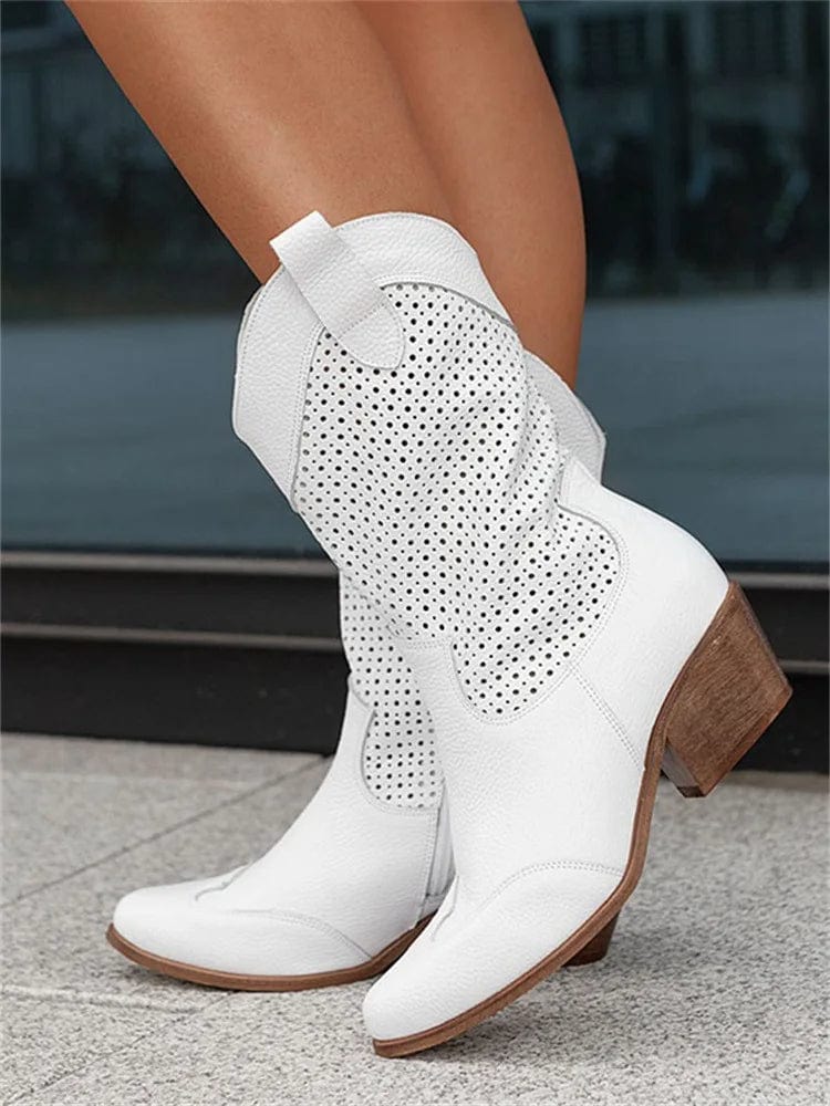 Women's Orthopedic Western Boots with Side Zipper