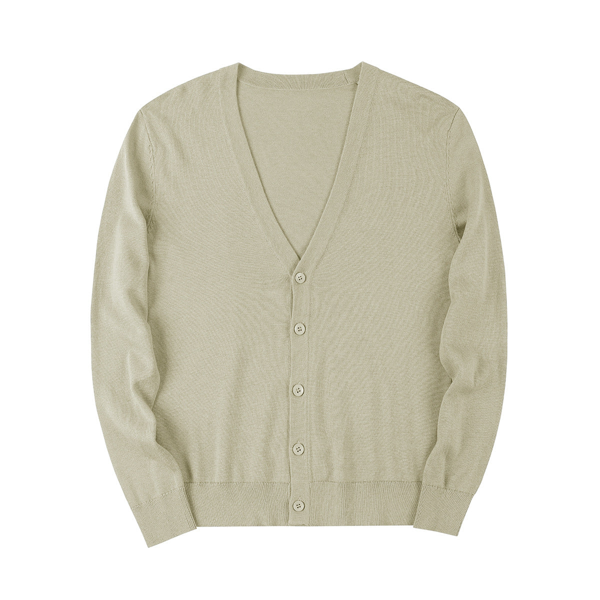 Slim Fit V-Neck Cotton Blend Cardigan