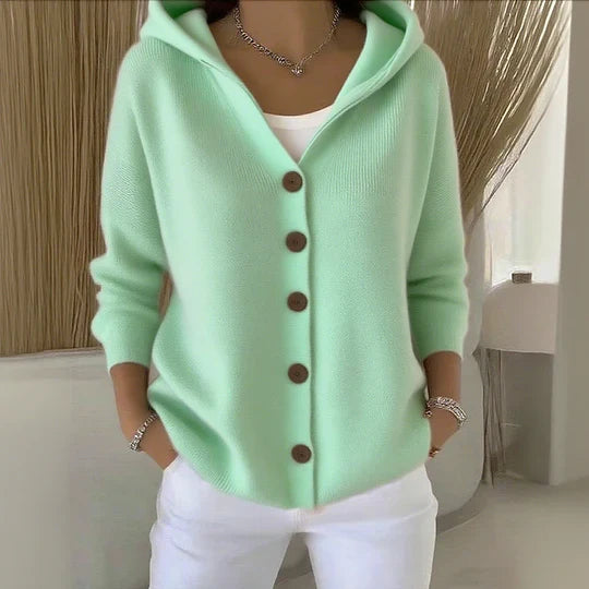 Women’s Long-Sleeved Hooded Cardigan