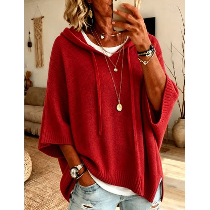 Women’s Hoodie with Hood and Buttoned Collar
