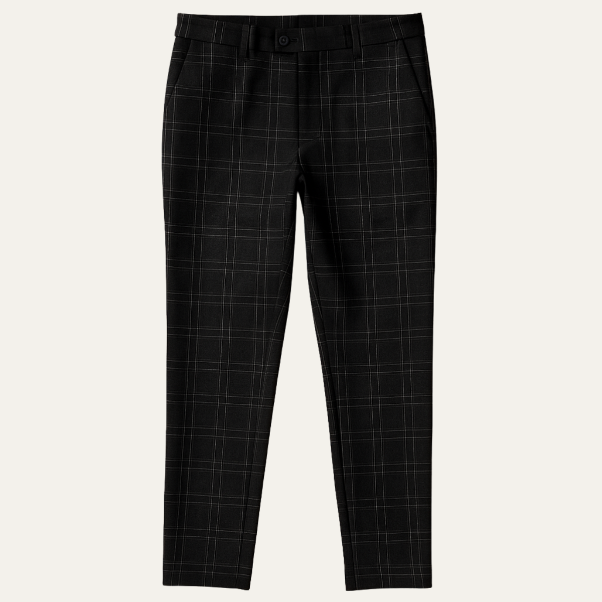 Men's Slim-Fit Checkered Dress Pants