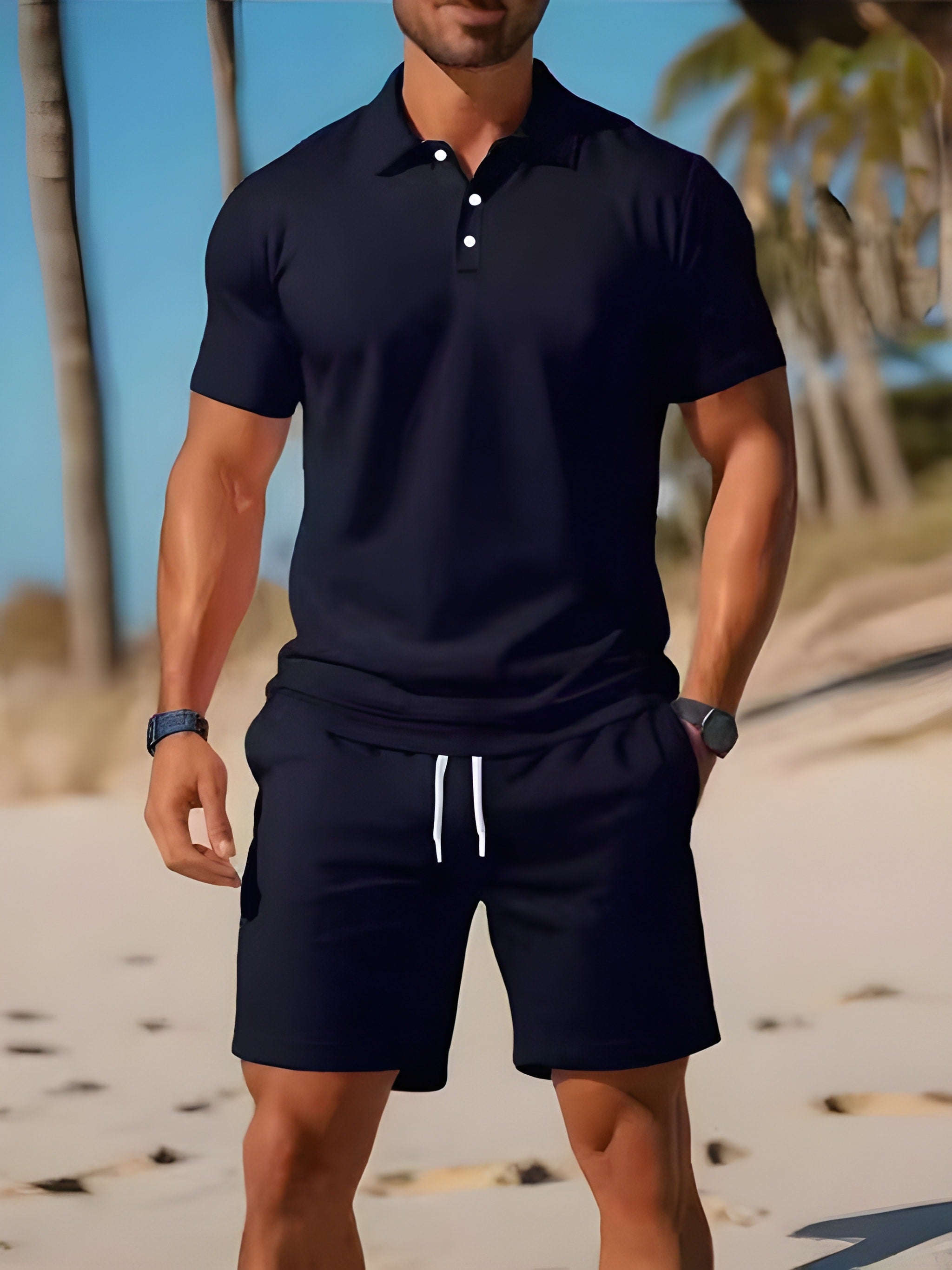 Men’s Relaxed Fit Summer Shorts Set