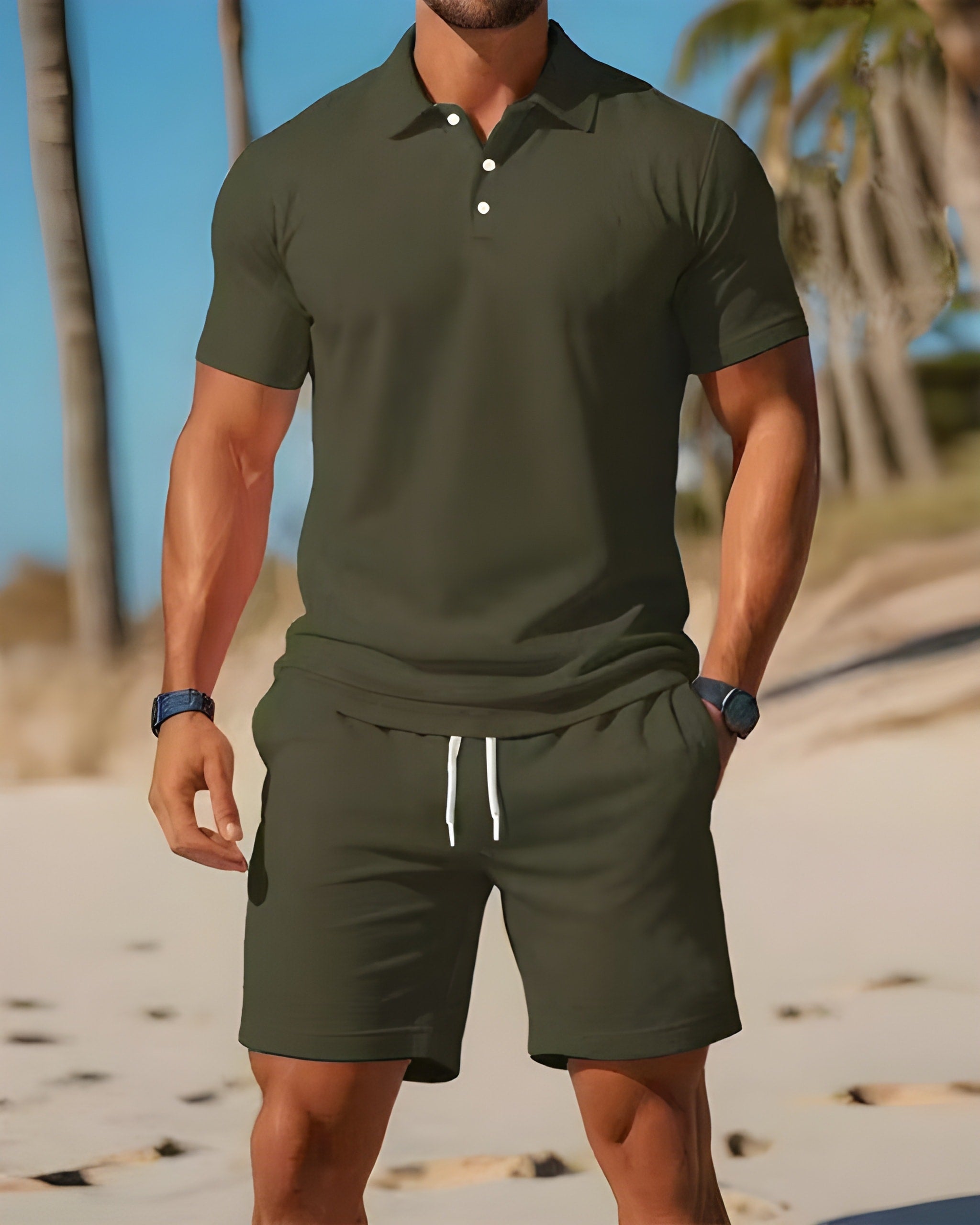 Men’s Relaxed Fit Summer Shorts Set