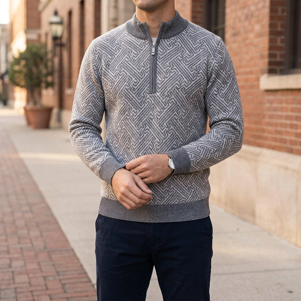 Men’s Merino Wool Quarter Zip Sweater