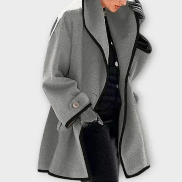 Women's Tailored Trench Coat with Contrast Details
