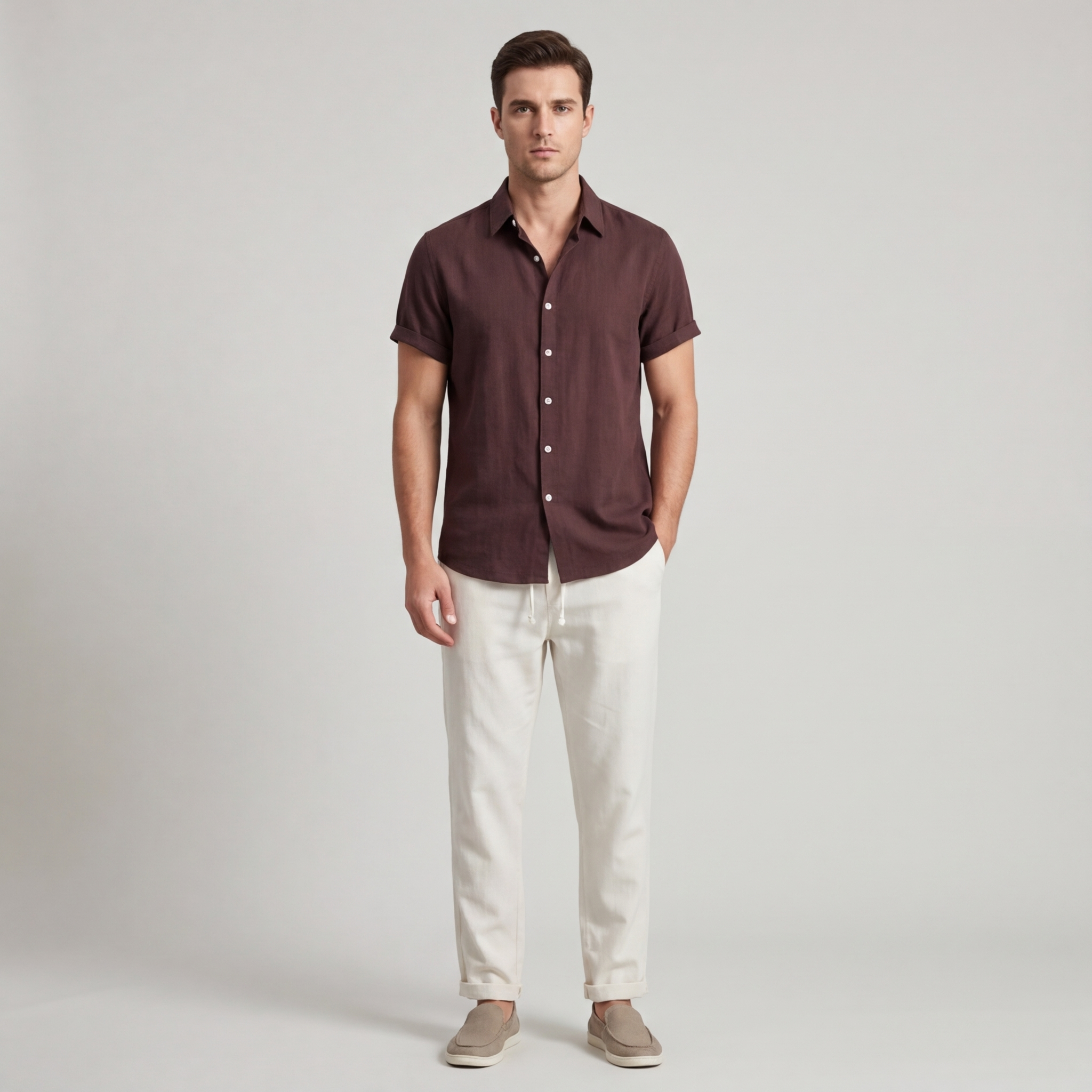 Classic Men’s Linen Casual Outfit Set