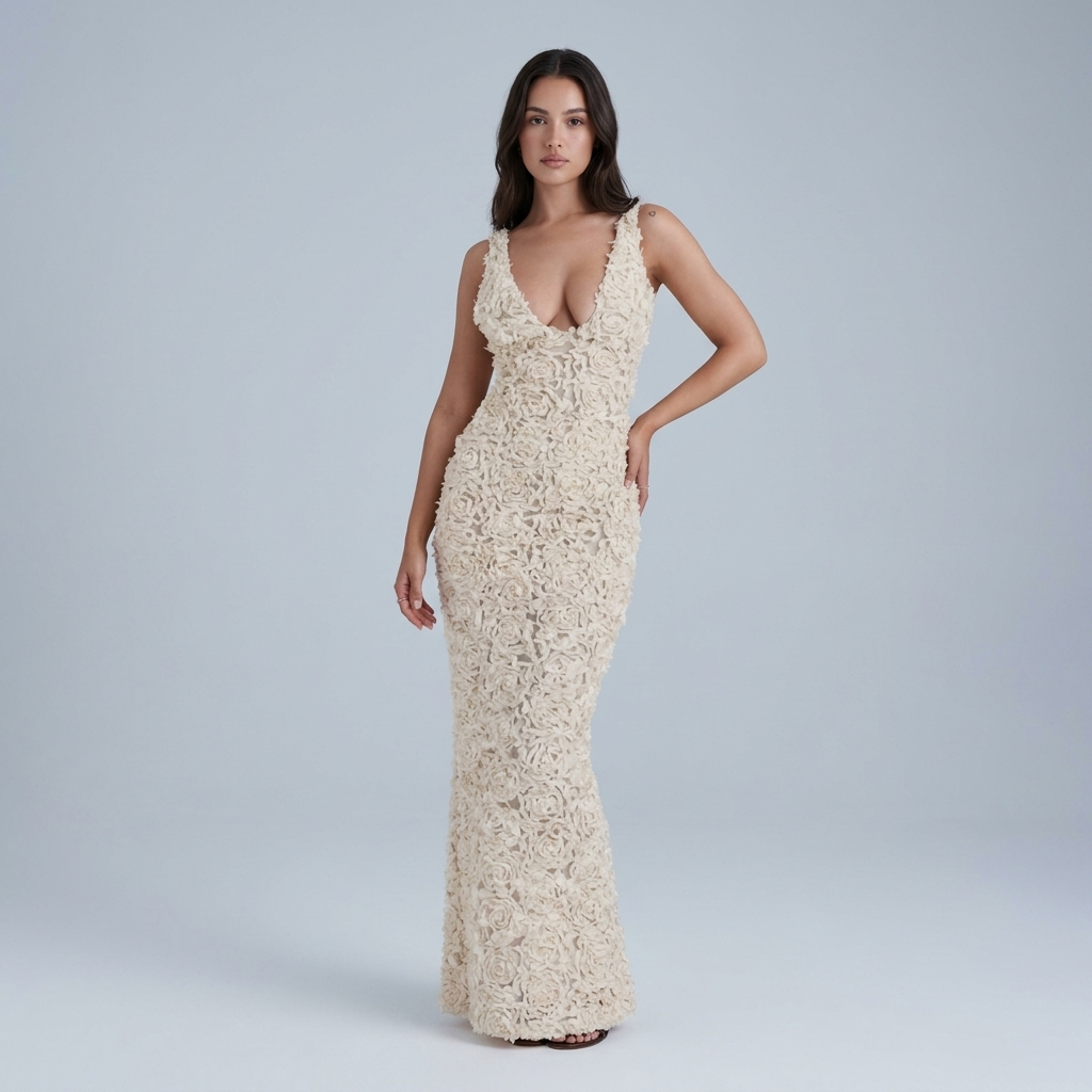 Elegant Lace Sheath Midi Dress