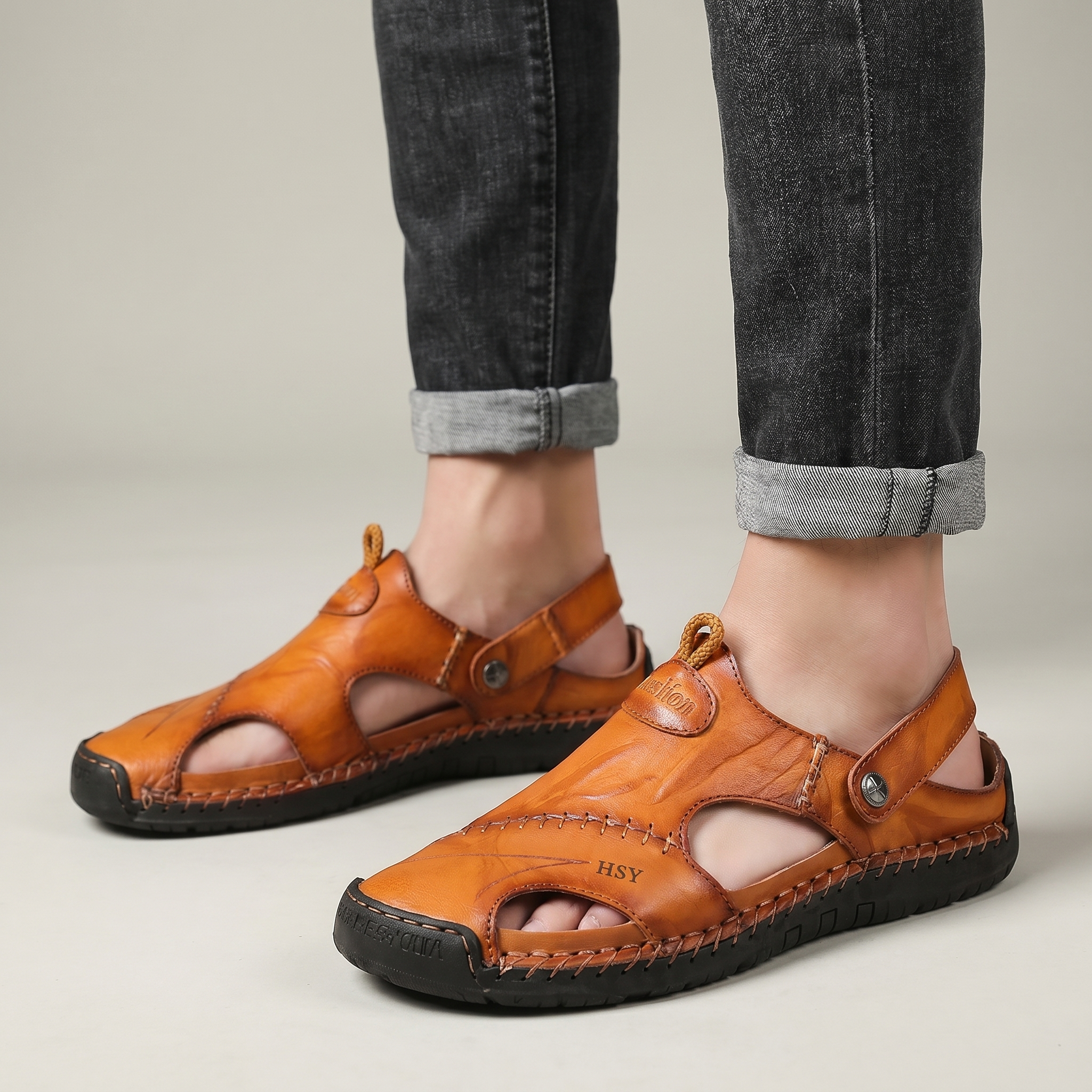 Men’s Orthopedic Leather Sandals