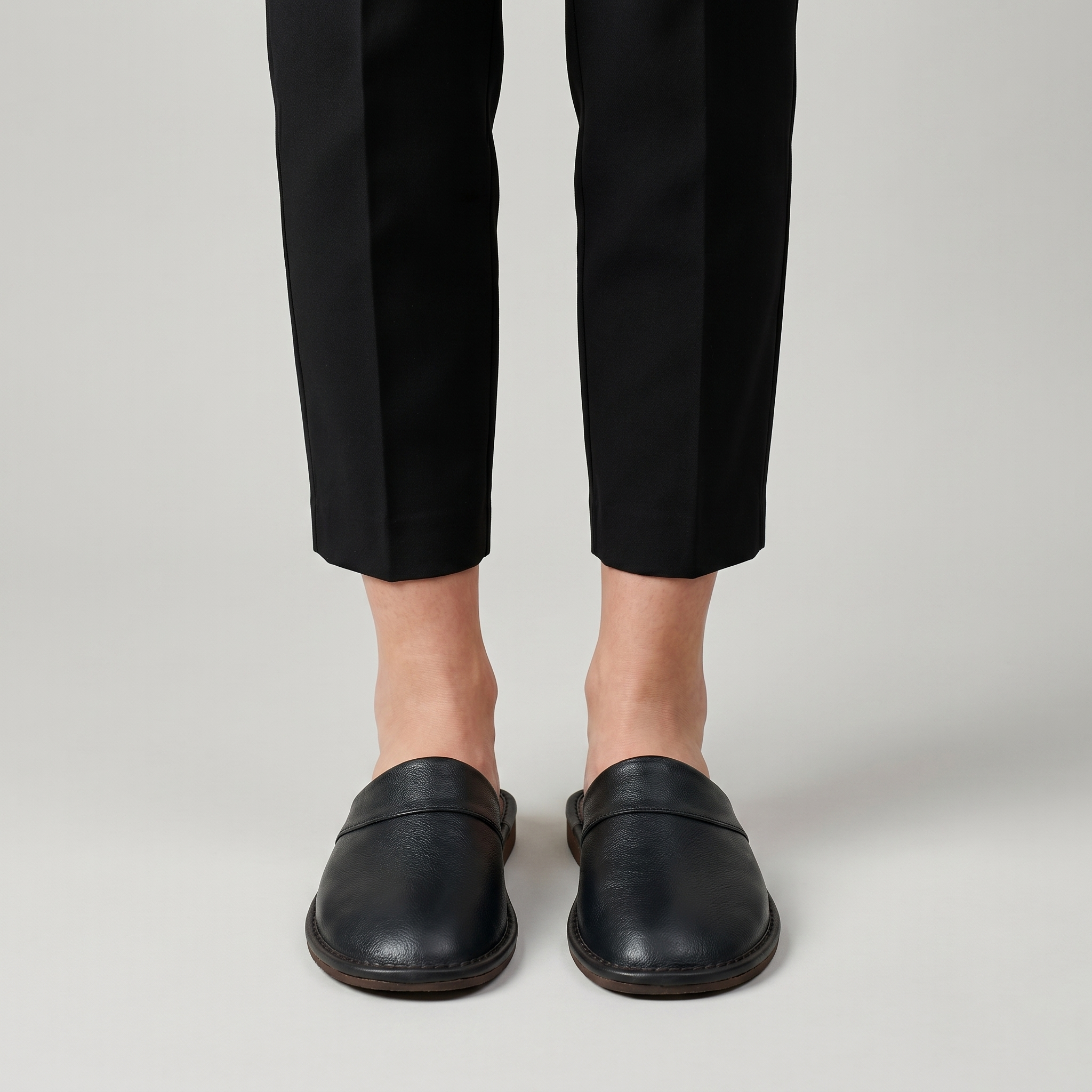 Comfortable Men’s Vegan Leather Slip-On Slippers