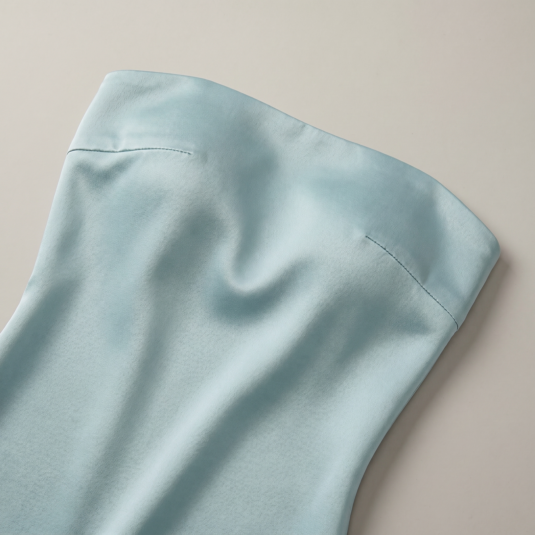 Grey Blue Satin Mermaid Bridesmaid Maxi Dress