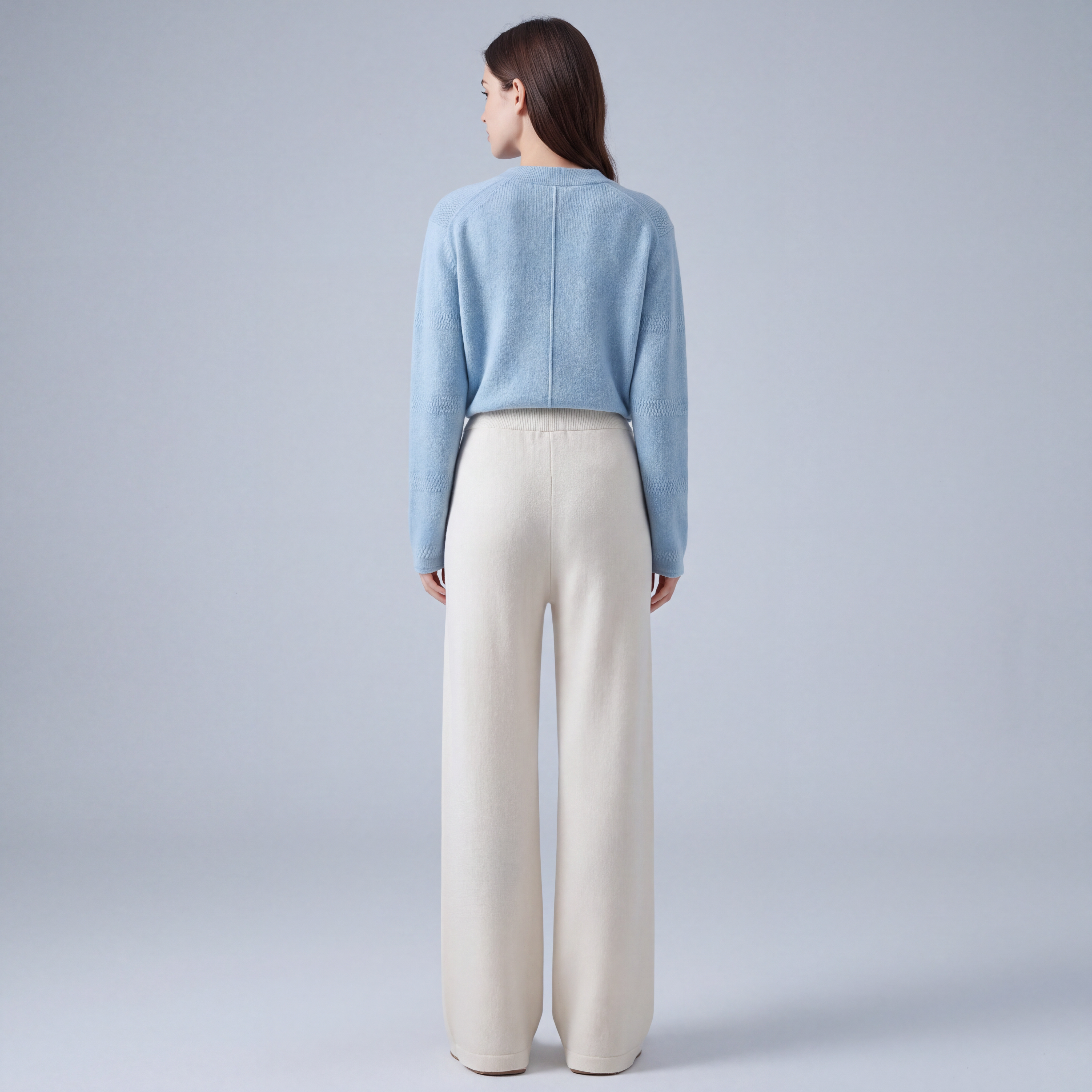 Women's High Waisted Merino Wool Wide Leg Palazzo Pants